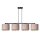 Lampe à suspendre 4 flammes L : 97 cm Métal Tissu Rose Or E27
