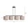 Lampe à suspendre 4 flammes L : 97 cm Métal Tissu Rose Or E27