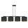 Lampe à suspendre Noir Or L : 97 cm Tissu Métal E27 4-flamme