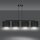 Lampe à suspendre Noir Or L : 97 cm Tissu Métal E27 4-flamme