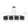 Lampe à suspendre Noir Or L : 97 cm Tissu Métal E27 4-flamme