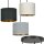 Suspension réglable tissu métal E27 3 flammes CYRIL