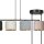 Suspension tissu métal L : 97 cm 4-flamme E27 CYRIL