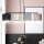 Suspension tissu métal L : 97 cm 4-flamme E27 CYRIL