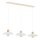 Suspension 3 flammes E27 L : 90 Blanc imitation bois métal