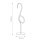 Lampe de table LED Flamingo 3000 K métal hauteur 50 cm rose