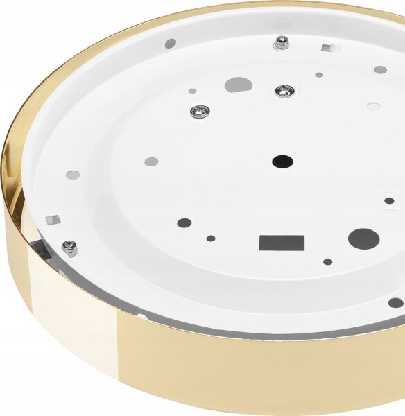 Lampe de plafonnier ronde en verre E27 Ø26 cm à faible éblouissement en or
