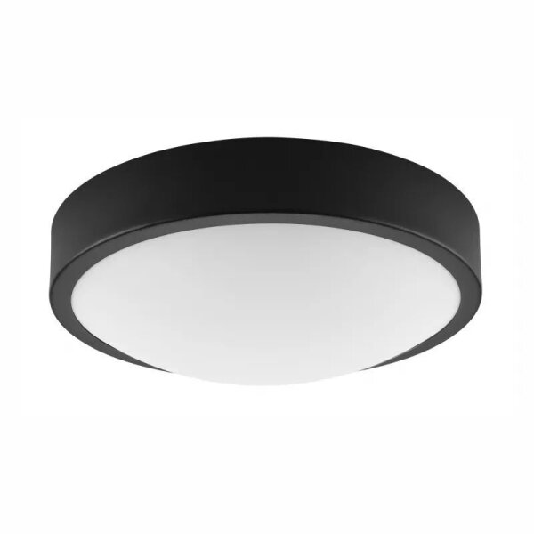 Lampe de plafonnier confortable verre métal noir E27 Ø26 cm