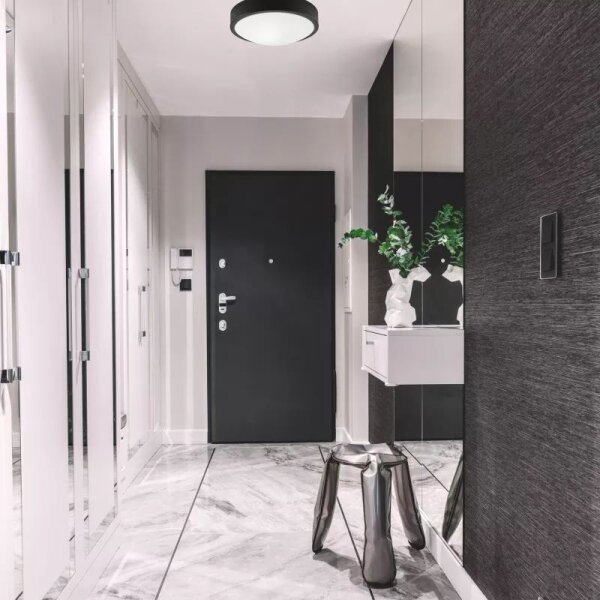 Lampe de plafonnier confortable verre métal noir E27 Ø26 cm