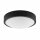 Lampe de plafonnier confortable verre métal noir E27 Ø26 cm