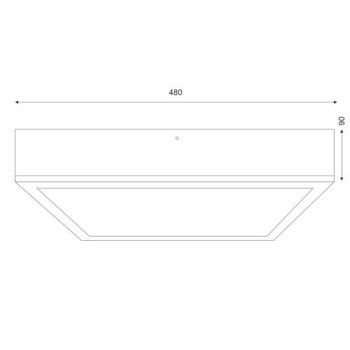 Plafonnier confortable en verre de pin L:48 cm E27 4-flmg