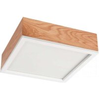 Lampe de plafonnier naturelle chêne verre L:31 cm...