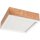 Lampe de plafonnier naturelle chêne verre L:31 cm E27 2-flmg