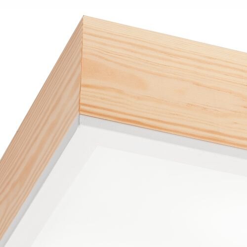 Lampe de plafonnier en bois à faible éblouissement Abat-jour en verre E27 L:31 cm carré