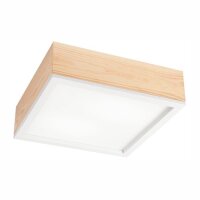Lampe de plafonnier en bois &agrave; faible...