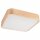 Lampe de plafonnier naturelle pin verre L:45 cm E27 4-flmg