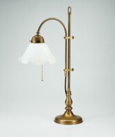 Lampe de table florale Premium laiton verre E27...