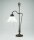 Lampe de table florale avec interrupteur &agrave; tirette laiton verre 63 cm