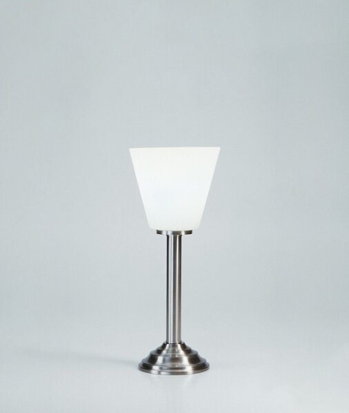 Lampe de chevet en laiton véritable verre E27 37 cm en nickel