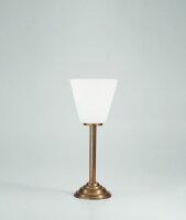 Lampe de chevet laiton véritable verre E27 37 cm...