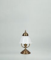 Lampe de table Floral laiton véritable verre fleur...