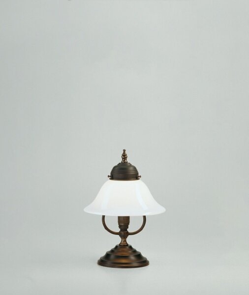 Lampe de table chaleureuse en laiton véritable verre anti-éblouissant 27 cm