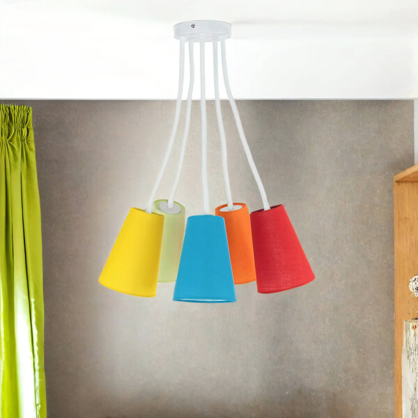 Plafonnier coloré chambre denfant bras flexible 5flmg