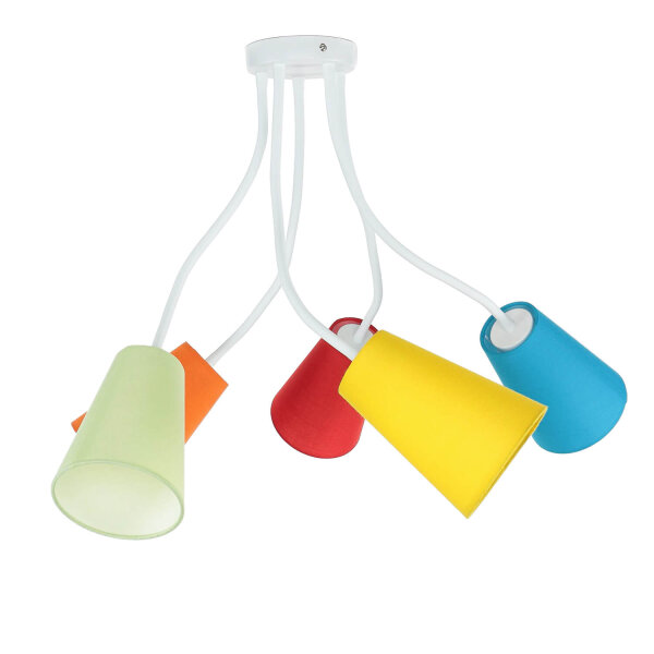 Plafonnier coloré chambre denfant bras flexible 5flmg