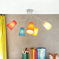 Plafonnier coloré chambre denfant bras flexible 5flmg