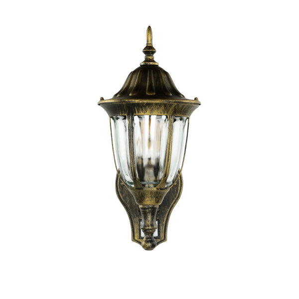 Lampe dextérieur avec détecteur de mouvement Or antique mur MILANO