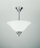 Plafonnier rond en nickel laiton verre E27 Ø35 cm