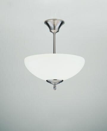 Lampe de plafonnier pauvre en nickel laiton verre E27 Ø32 cm