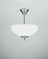 Lampe de plafonnier pauvre en nickel laiton verre E27...