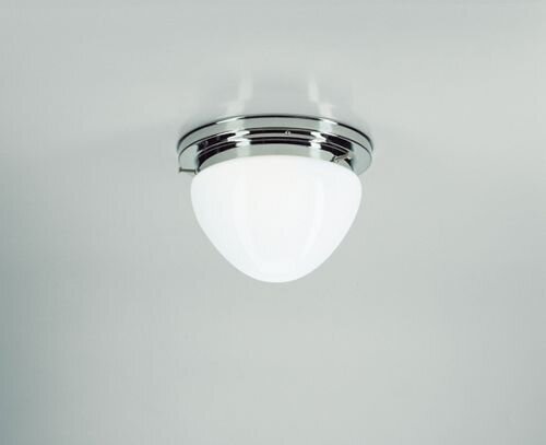 Plafonnier confortable en chrome laiton verre Ø20 cm