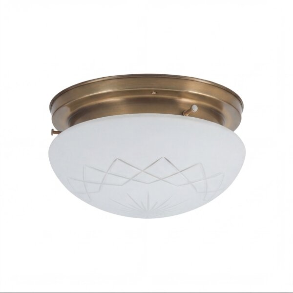 Plafonnier élégant Berliner laiton verre Ø20 cm E27