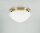 Plafonnier laiton poli verre E27 &Oslash;30 cm rond