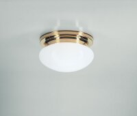Lampe de plafonnier de style E27 laiton poli verre...