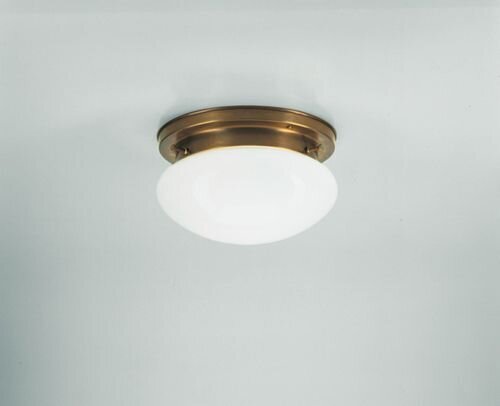 Elégante lampe de plafonnier E27 berlinoise laiton verre Ø20 cm