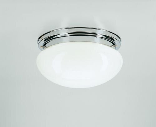 Plafonnier à faible éblouissement laiton verre Ø30 cm E27 en chrome