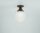 Lampe de plafonnier laiton antique verre &eacute;blouissant motif L:15 cm