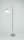 Lampadaire confortable laiton verre E27 160 cm en nickel