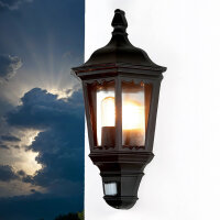 Lampe dextérieur capteur de mouvement noir fer...