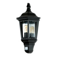 Lampe dextérieur capteur de mouvement noir fer...