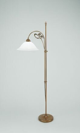 Lampadaire verre berlinois laiton E27 160 cm confortable