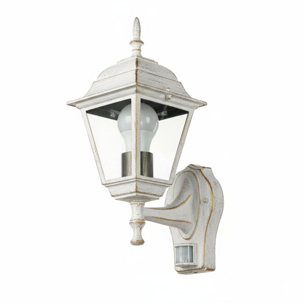 Lampe dextérieur avec détecteur de mouvement Capteur TIROL blanc or