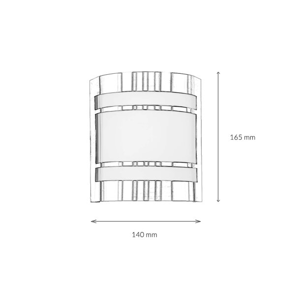 Applique murale Extérieur Acier inoxydable Maison Moderne E27