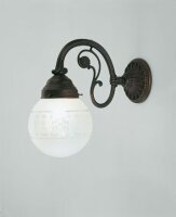 Applique murale confortable en laiton antique verre...