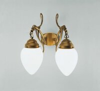 Applique Berliner laiton verre E27 P:25 cm 2 flammes