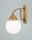 Lampe murale confortable Berliner laiton verre E27 faible &eacute;blouissement