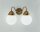 Applique murale chaleureuse verre berlinois laiton E27 2 flammes